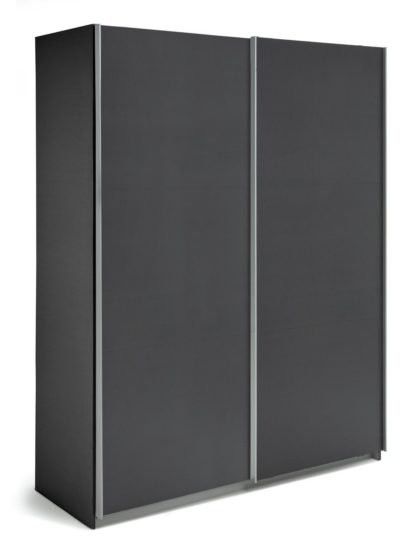 An Image of Habitat Holsted 2 Door Sliding Wardrobe - Anthracite