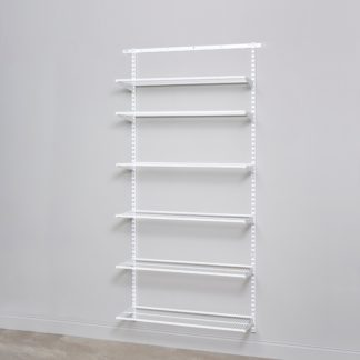 An Image of Elfa 6 Shelf Starter Kit 90x30cm White