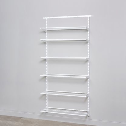 An Image of Elfa 6 Shelf Starter Kit 90x30cm White