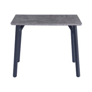 An Image of Ciaran Rectangular 4 Seater Dining Table Concrete Effect Grey