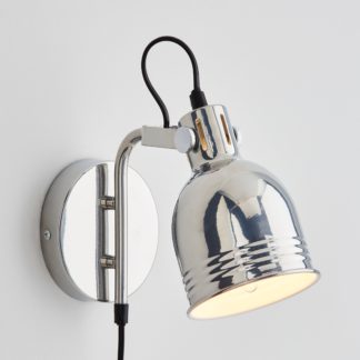 An Image of Issac Chrome Effect Plug in Wall Light Chrome