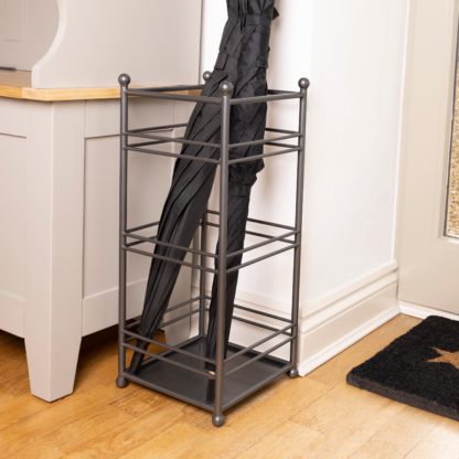 An Image of Charnwood Iron Umbrella Stand Dark Grey