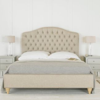 An Image of Balmoral Chesterfield Bed Frame Beige