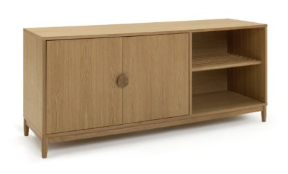 7a490f1d74e90ac1e8be712a709a1be51ce6c831acccabc74c2e50b1032acd4f.jpg An Image of Habitat Cornelia 2 Door Sideboard - Oak
