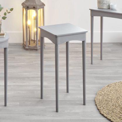 An Image of Pacific Naha Square Side Table, Painted Pine Cream