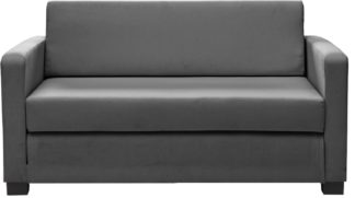 An Image of Argos Home Lucy 2 Seater Fabric Sofa Bed - Charcoal