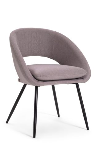 An Image of Habitat Hermione Fabric Chair - Grey