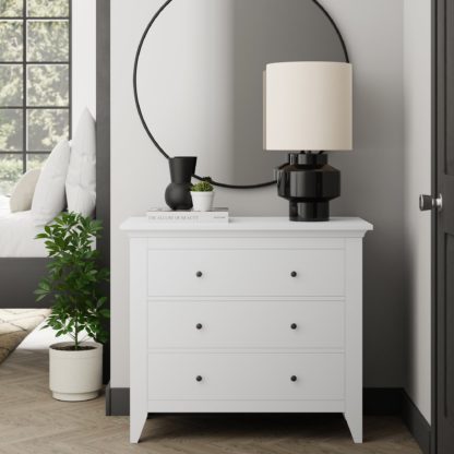 An Image of Lynton 3 Drawer Chest White White