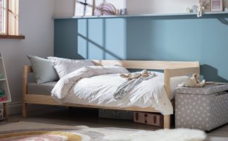 An Image of Habitat Odin Single Wooden Bed Frame - Pine