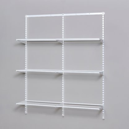 An Image of Elfa 2 Bay 6 Shelf Starter Kit 60x30cm White