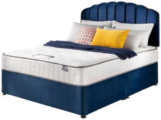 An Image of Silentnight Middleton 800Pkt Comfort Kingsize Divan Bed-Blue