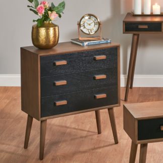 An Image of Pacific Klee 3 Drawer Chest, Pine Black