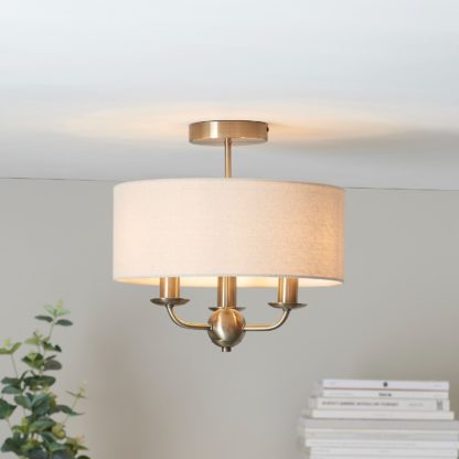 An Image of Chippenham 3 Light Flush Ceiling Light