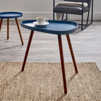 An Image of Pacific Clarice Pine Wood Side Table Blue