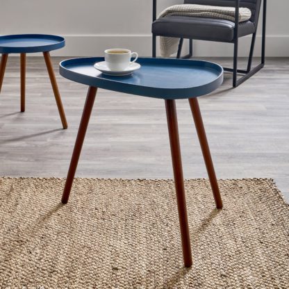 An Image of Pacific Clarice Pine Wood Side Table Blue