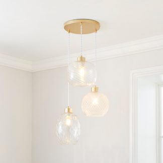 An Image of Elodie Clear 3 Light Cluster Ceiling Fitting Clear