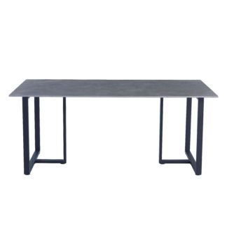 An Image of Cillian Rectangular 8 Seater Dining Table Sintered Stone Grey