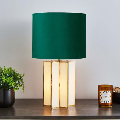 An Image of Virgo Green Star Glass Table Lamp Green