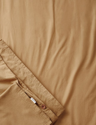 An Image of M&S X Fired Earth Washed Cotton Deep Fitted Sheet
