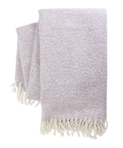 An Image of Habitat Faux Textured Mohair Throw - Lilac - 150x200cm