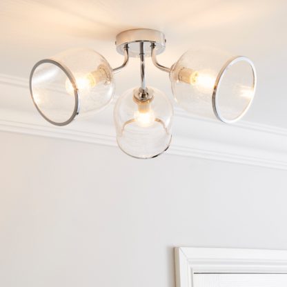 9fd61254152a6b3476d4beef7136a19019c59ac2970496443c6cbbc931ea7d02.jpg An Image of Lenny 3 Light Semi Flush Ceiling Fitting Chrome