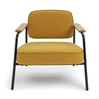 An Image of Habitat Jesper Fabric Accent Chair - Yellow