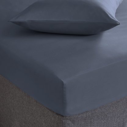An Image of Super Soft Navy Fitted Sheet Navy