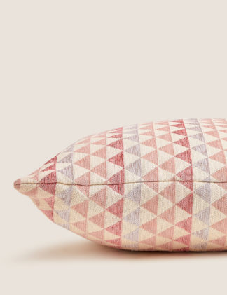 An Image of M&S Chenille Geometric Cushion