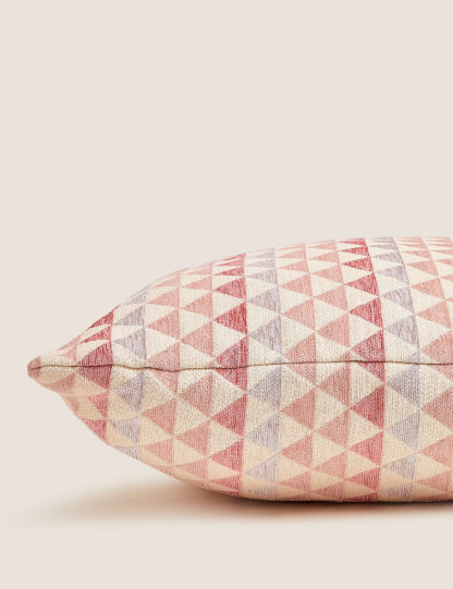 An Image of M&S Chenille Geometric Cushion