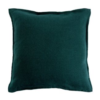 An Image of Habitat Recycled Plain Cushion - Green - 50x50cm