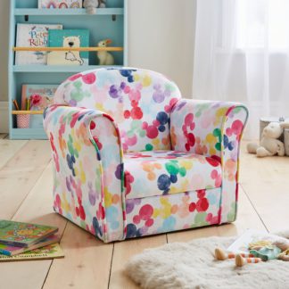 An Image of Disney Mickey Print Kids Armchair MultiColoured