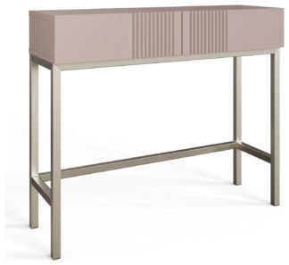 An Image of Frank Olsen Iona 2 Drawer Console Table - Mulberry