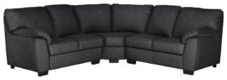 An Image of Habitat Milano Corner Fabric Sofa - Charcoal