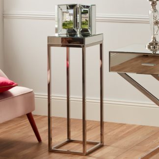 An Image of Pacific Rocco Mirrored Side Table, Silver Silver