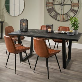 An Image of Pacific Mashu Mango Wood Dining Table Black