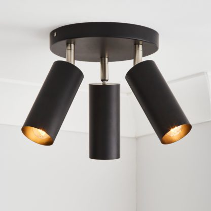 c3b6836911623c9261d79c383a6555222d64e382db1062d03f67a6bfafccd471.jpg An Image of Leila 3 Light Semi Flush Ceiling Fitting Gold