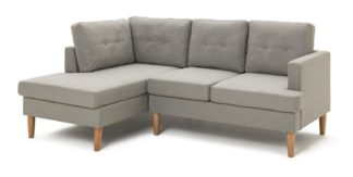 An Image of Habitat Joshua Self-Assembly Left Hand Corner Sofa - Grey