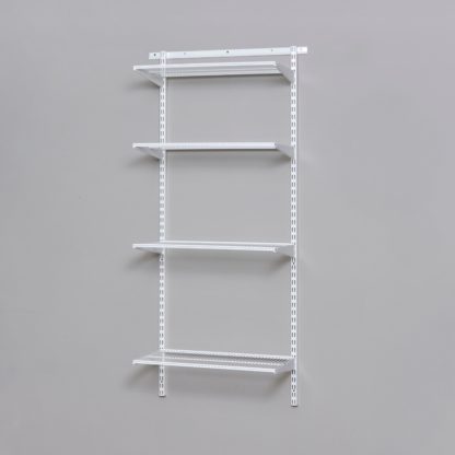 An Image of Elfa 4 Shelf Starter Kit 60x30cm White