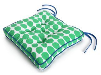 An Image of Habitat Abstract Pack of 2 Seat Cushion - Green