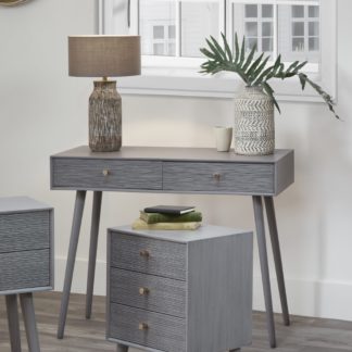 An Image of Pacific Chaya 2 Drawer Dressing Table, Grey Pine Grey
