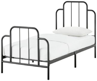 An Image of Habitat Jacques Single Metal Bed Frame - Black