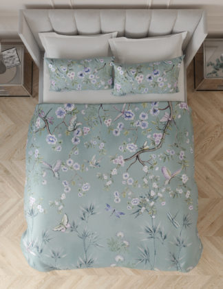 An Image of M&S Sateen Floral Bedding Set