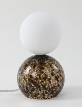 An Image of M&S Alabaster Opal Shade Glass Table Lamp