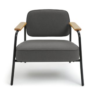 An Image of Habitat Jesper Fabric Accent Chair - Grey