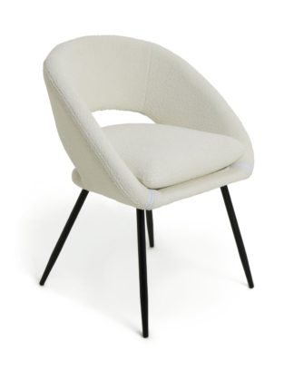 An Image of Habitat Hermione Fabric Chair - Cream