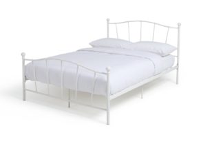 An Image of Habitat Fleur Double Metal Bed Frame - White