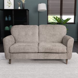 An Image of Sven Chunky Chenille 2 Seater Sofa Mushroom