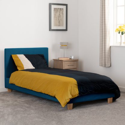 An Image of Prado Fabric Bed Blue