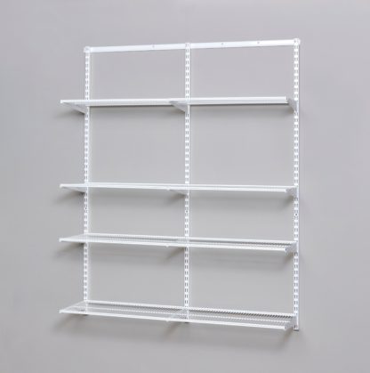 An Image of Elfa 2 Bay 8 Shelf Starter Kit 60x30cm White