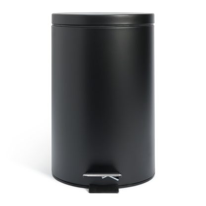 An Image of Habitat 12 Litre Flat Top Pedal Bin - Black